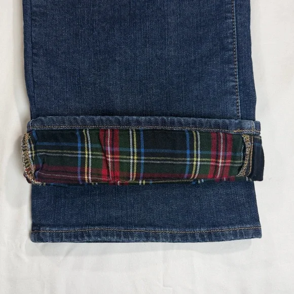 L.L. Bean Women's Favorite Fit Flannel Lined Jeans Size 16 Petite - Picture 10 of 14